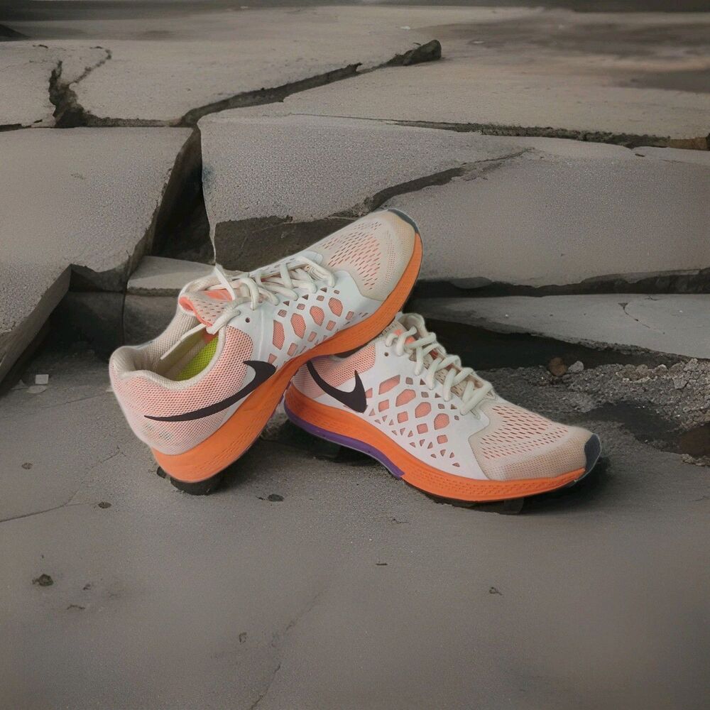 Nike Air Zoom Pegasus 31 Women’s Size 7.5 Orange White Purple Running Shoes GUC